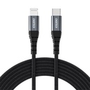 Choetech MFI Nylon Braided Type C-Lightning Cable 1.2M (Black)