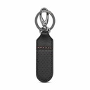 Police Orion Mens Leather Perforated Keyring w/ Round Logo