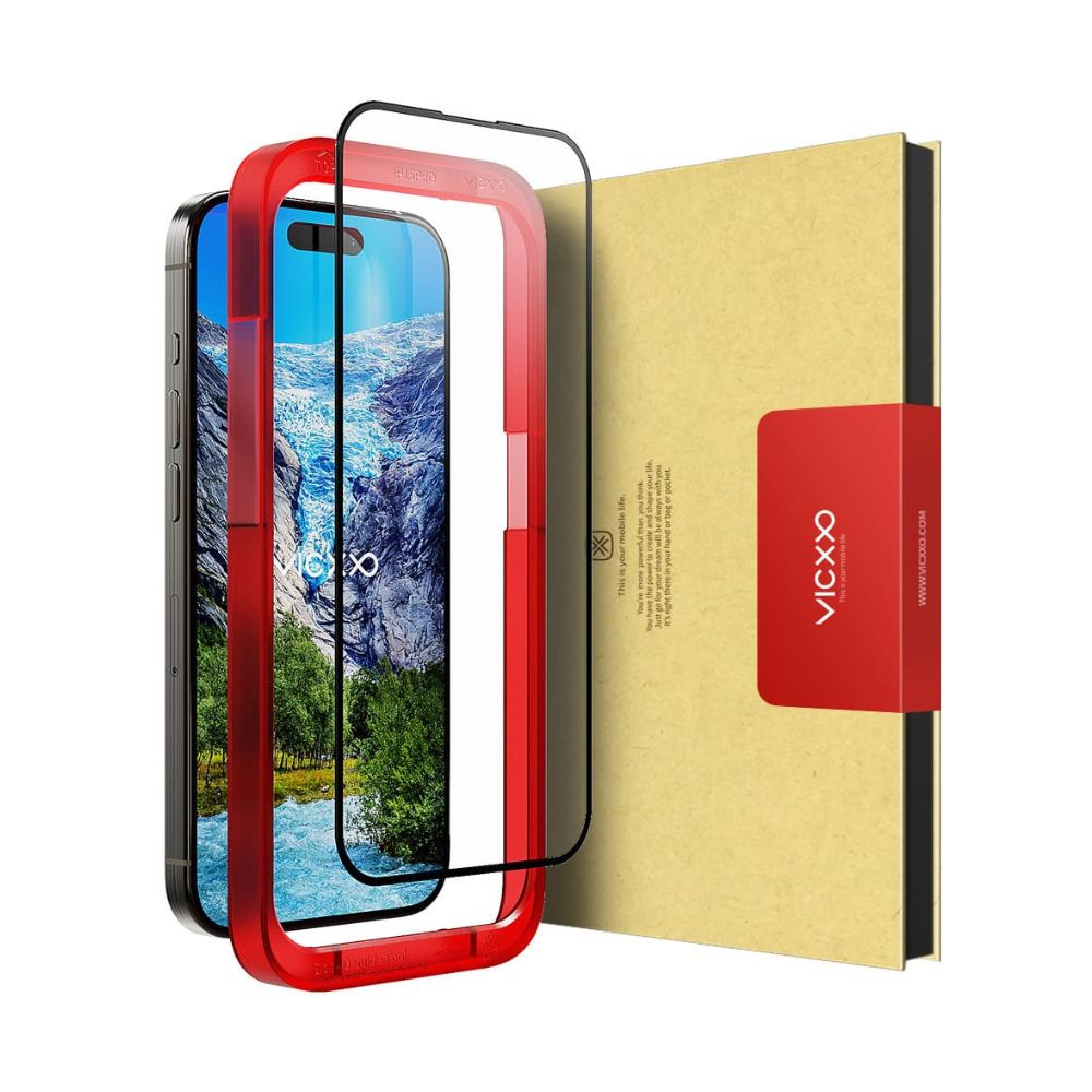 Vicxxo Screen Protector 4D for iPhone 15 Pro (Clear)