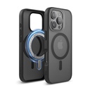 إلاغو كفر هايبرد ماغ سيف آيفون 16 برو (رمادي غامق ناعم/أسود)