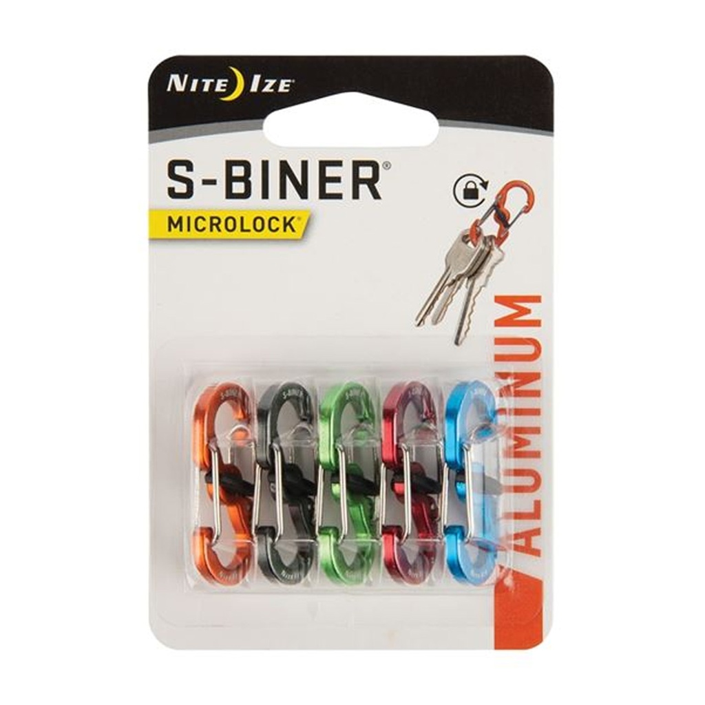 NiteIze S-Biner MicroLock Aluminum 5 Pack