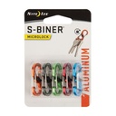 NiteIze S-Biner MicroLock Aluminum 5 Pack