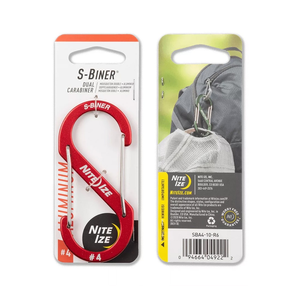 NiteIze Dual Carabiner Size #4 (Red)