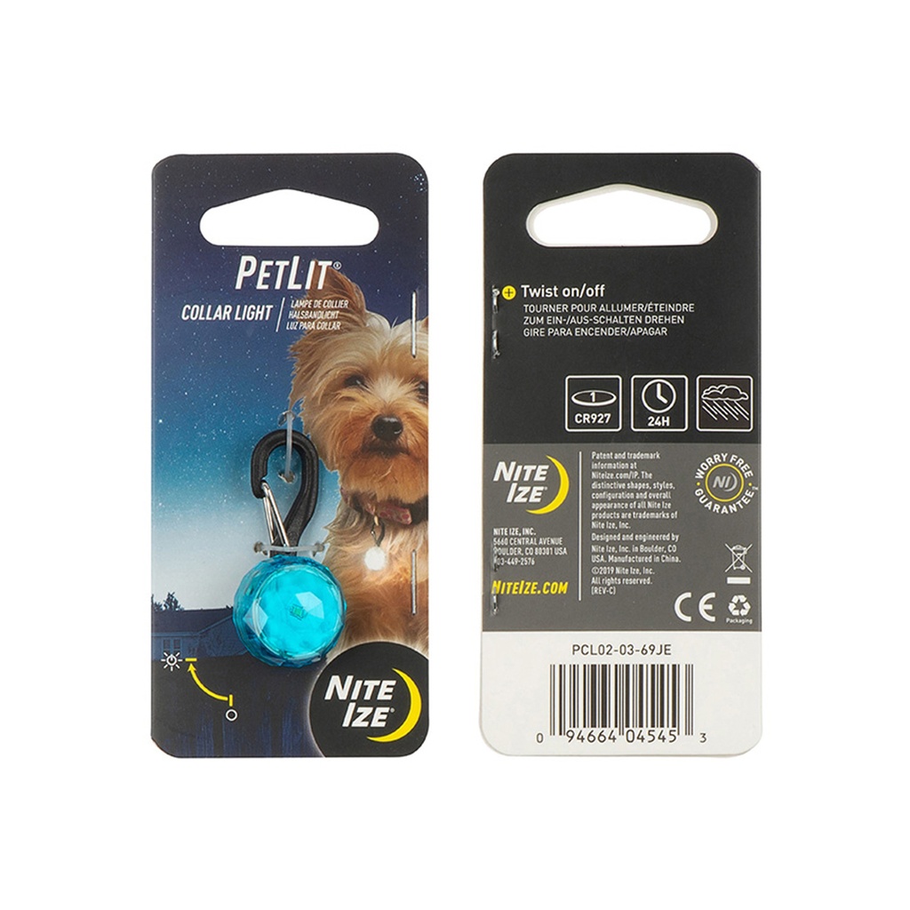 NiteIze Petlit Collar Light-(Turqouise Jewel)