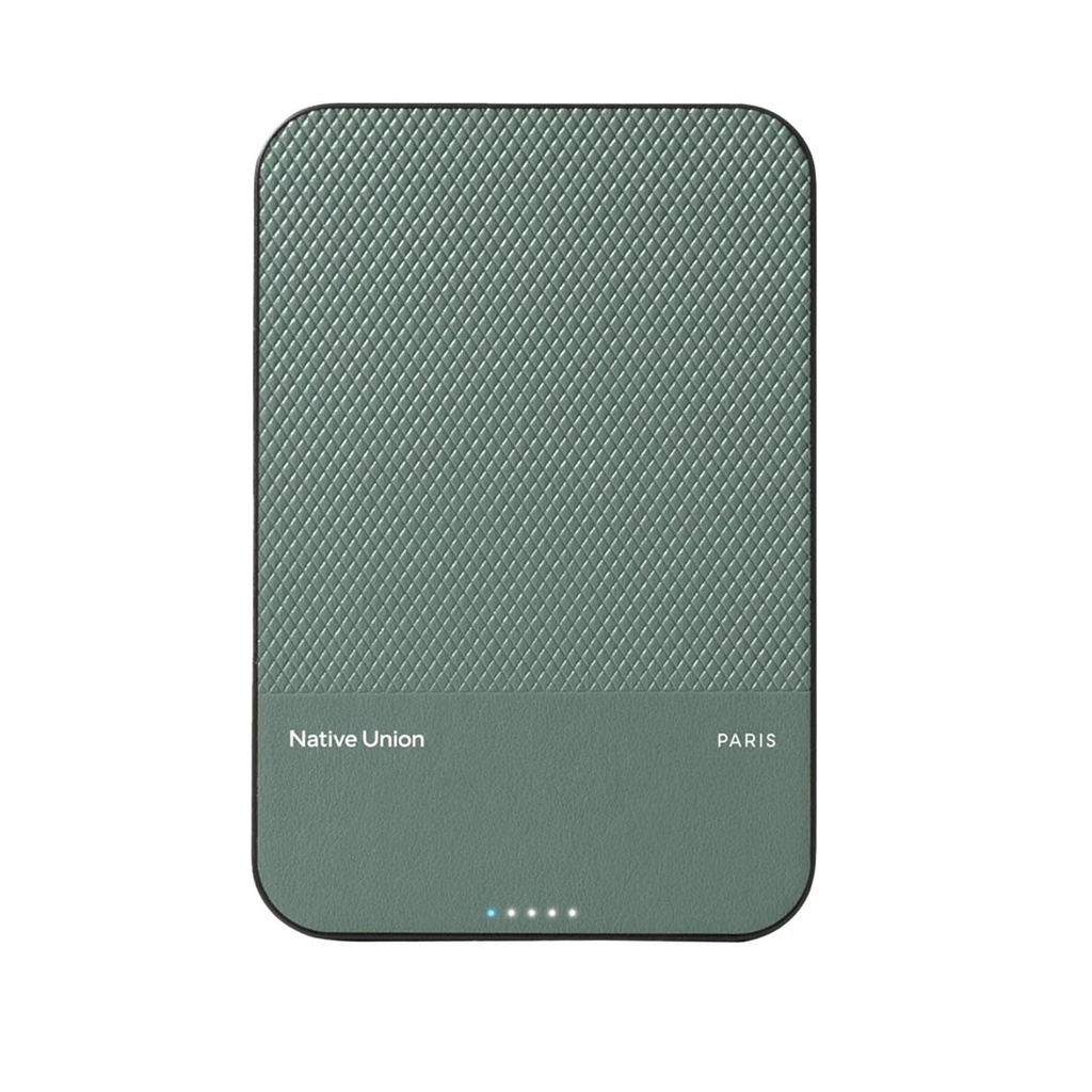 Native Union Classic Magnetic Power Bank 5000mAh  (Slate Green)