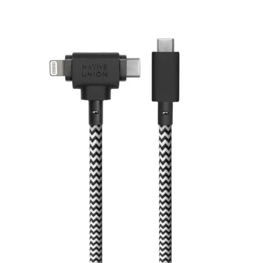 Native Union Belt Cable Duo Type C-C-Lightning 1.8m (Zebra)