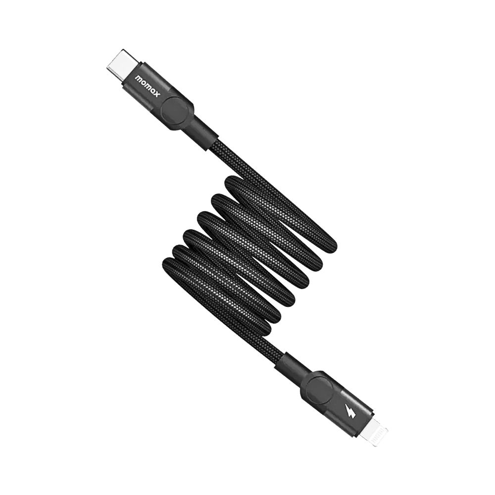 Momax Mag Link USB-C to Lightning Magnetic Cable 2m (Black)