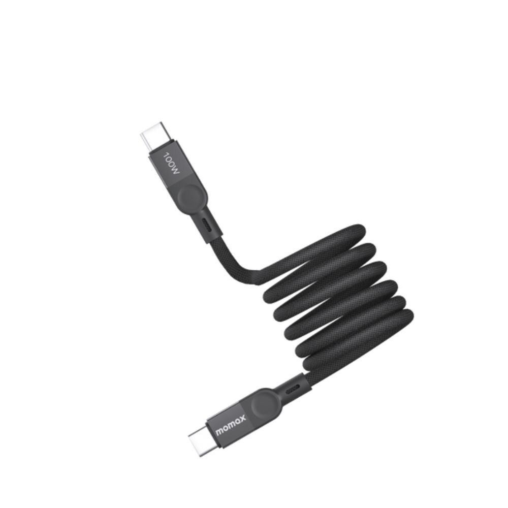 Momax Mag.link USB-C to C & Lightning Magnetic Cable 1m (Black)
