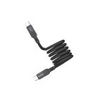 Momax Mag.link USB-C to C & Lightning Magnetic Cable 1m (Black)