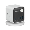 Momax 1-Charge Work Flow 3-Outlet Power Cube with USB (White)