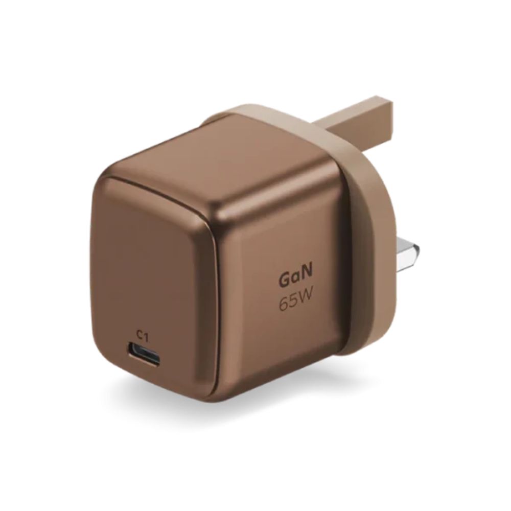 شاحن سريع 65 واط منفذ واحد لون تيتانيوم صحراوي 