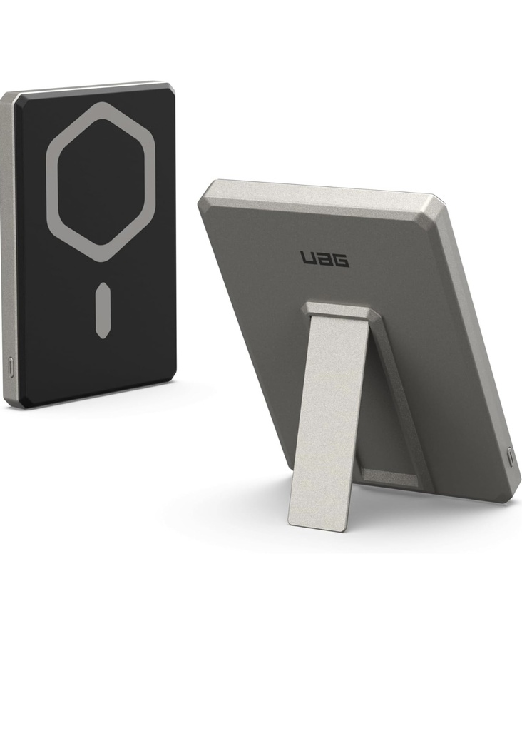 UAG Powerbank 20W USB-C Slim Magnetic Portable w/Kickstand 5000mAh (Titanium)