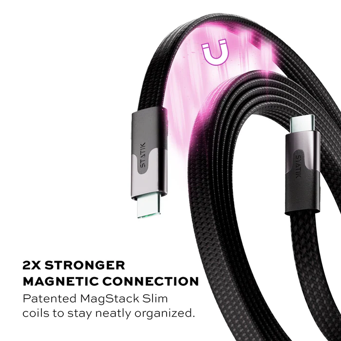 Statik MagStack Slim Pro Cable USB-C to USB-C 2M (Black)