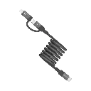 Momax Mag.link USB-C to C & Lightning Magnetic Cable 2m (Black)