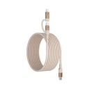 Momax Mag.link USB-C to C & Lightning Magnetic Cable 2m (Desert Titanium)