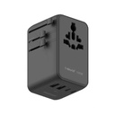 Momax 1-World2 100W 4-Port USB-C Dual AC Travel Adaptor (Black)