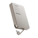 Momax 1-Power F.Pass+ 10000mAh Battery Pack with Built-in Cable and Magnetic attachment (Titanium)