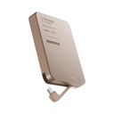 Momax 1-Power F.Pass+ 10000mAh Battery Pack with Built-in Cable and Magnetic attachment (Desert Titanium))