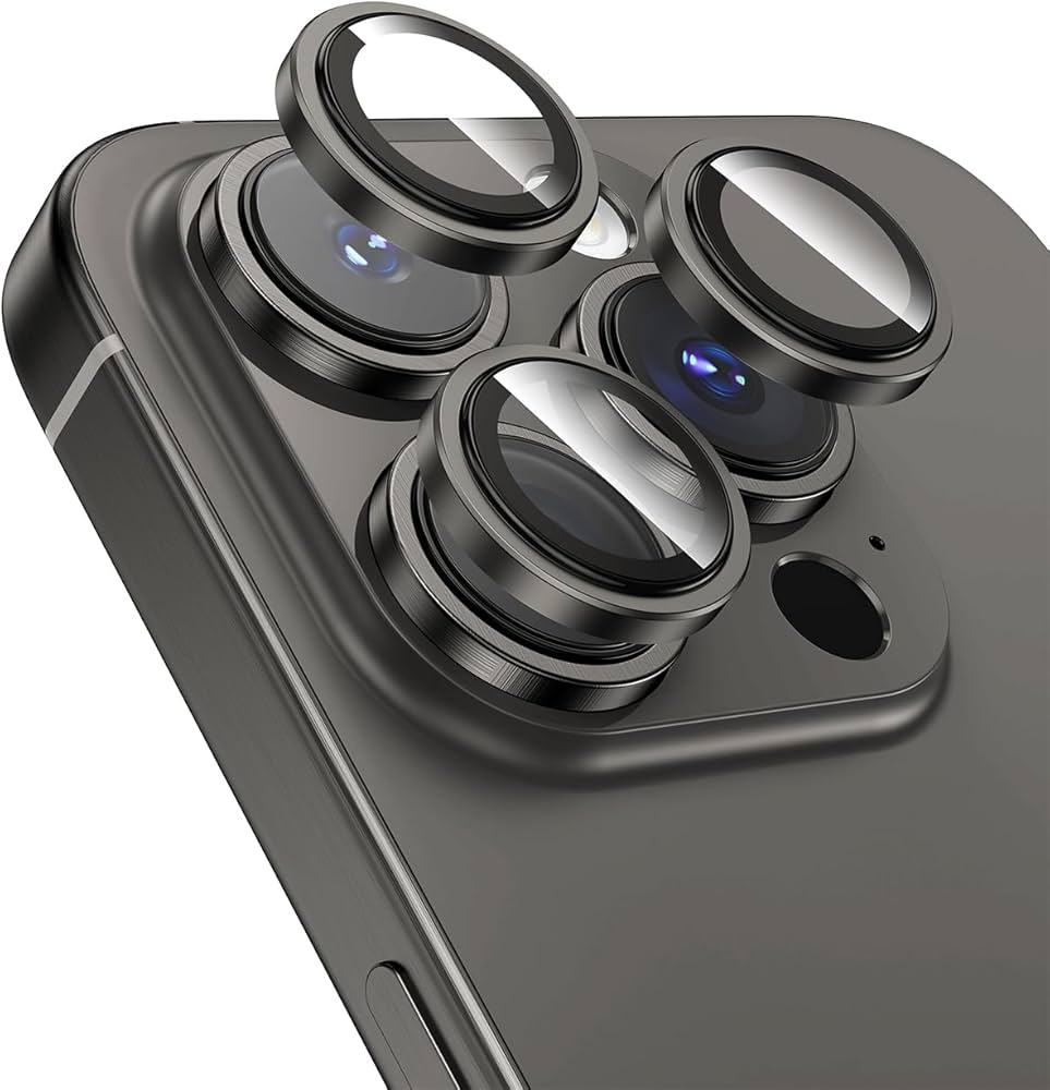 Phone Planet Camera Lens for iPhone 16 Pro/16 Pro Max (Black)