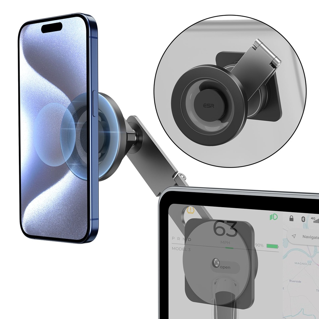ستاند ESR HaloLock MagSafe للهاتف للسيارة (للتثبيت على الطبلون/الشاشة)