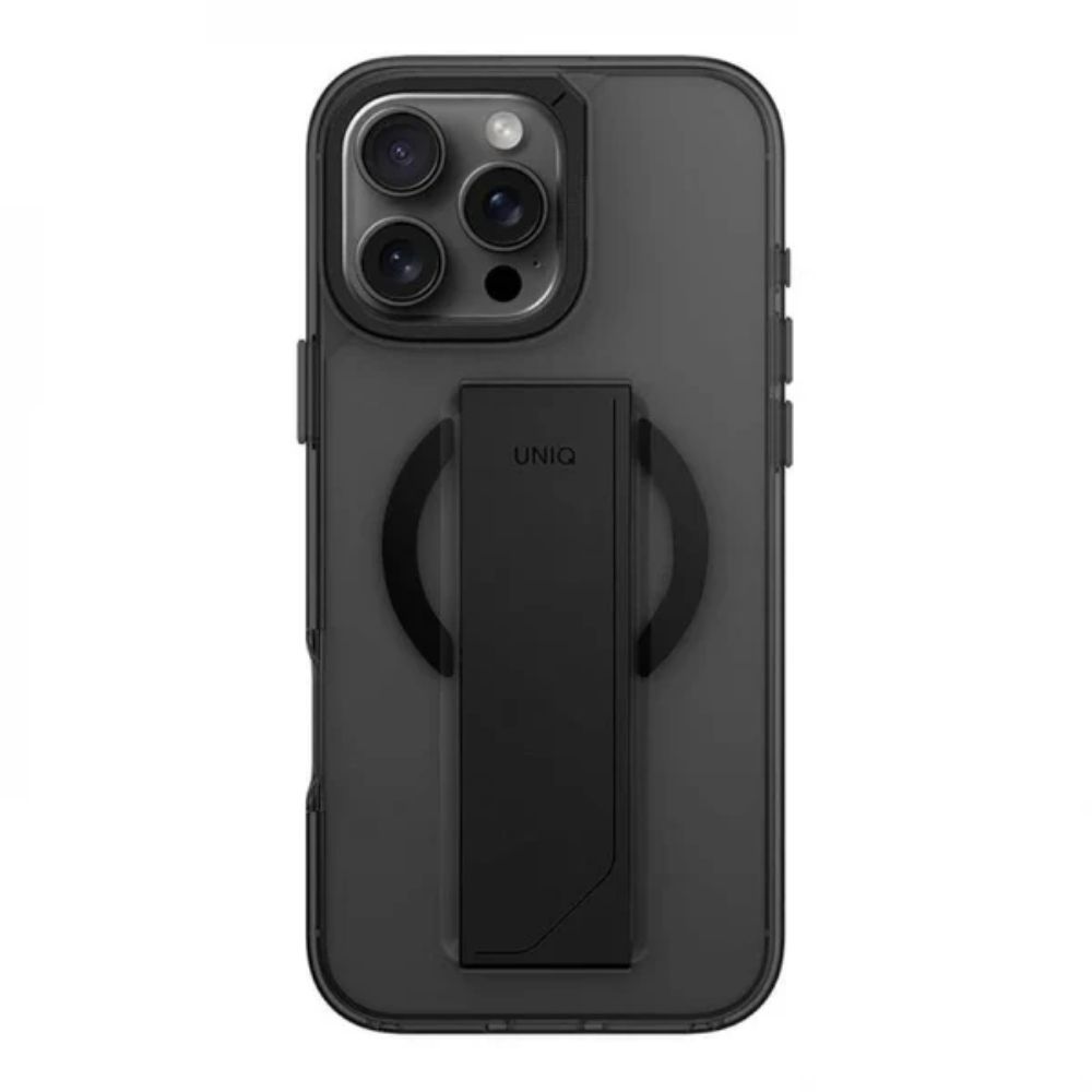 Uniq Hybrid Heldro Max MagSafe Case with Camera Stand for iPhone 16 Pro (Vapour Smoke)