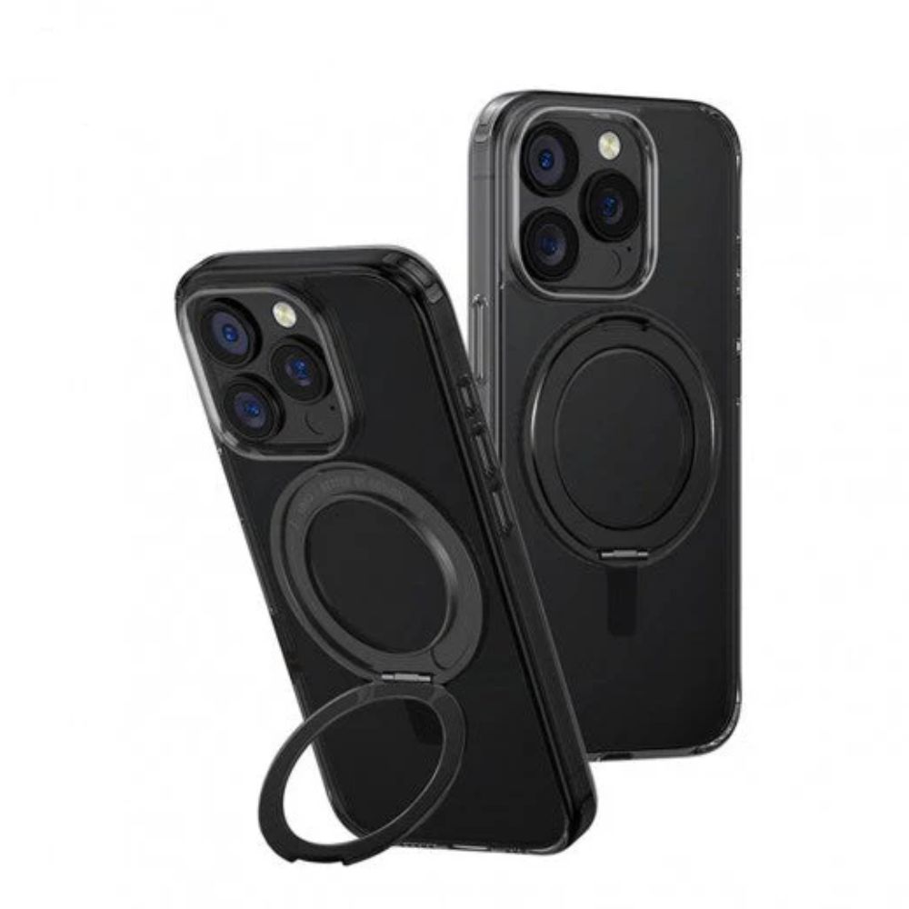 Uniq Swivix MagSafe case with 360 Rotation Kickstand for iPhone 16 Pro Max (Carbon Black)