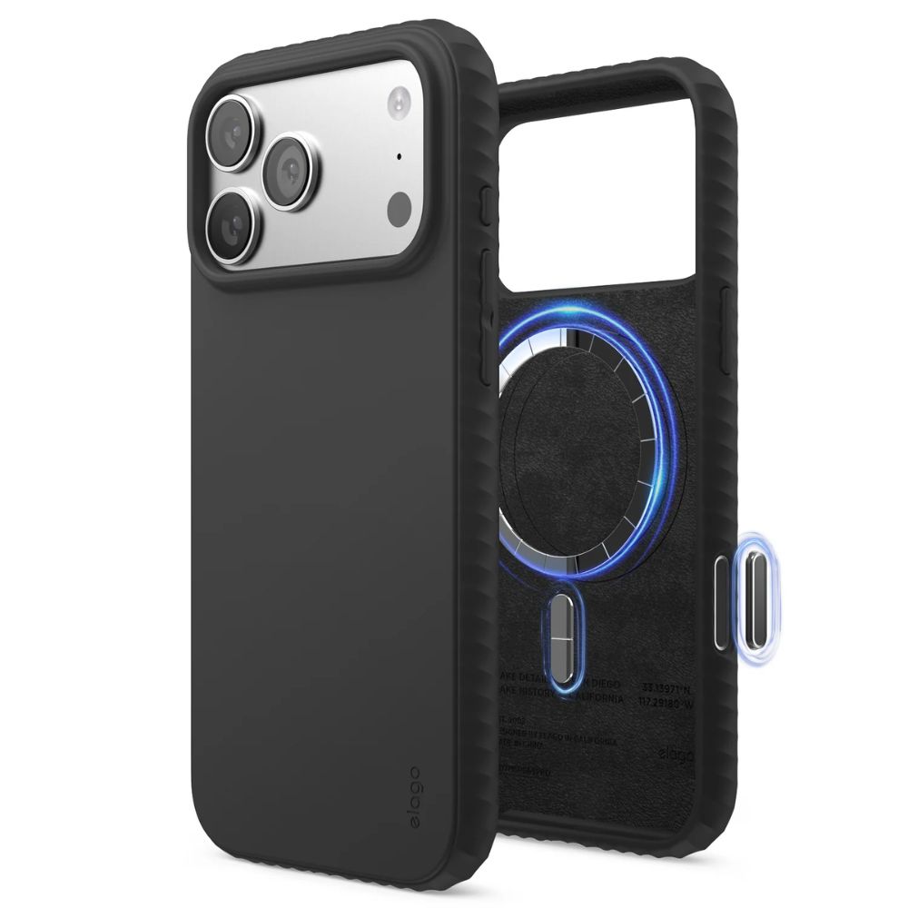 Elago Magnetic Silicone Case for iPhone 17 Pro Max (Black)
