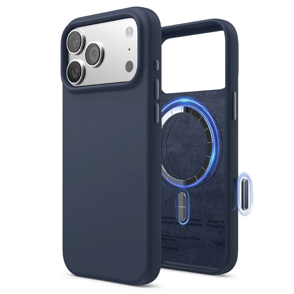 Elago Magnetic Silicone Case for iPhone 17 Pro Max (Jean Indigo)