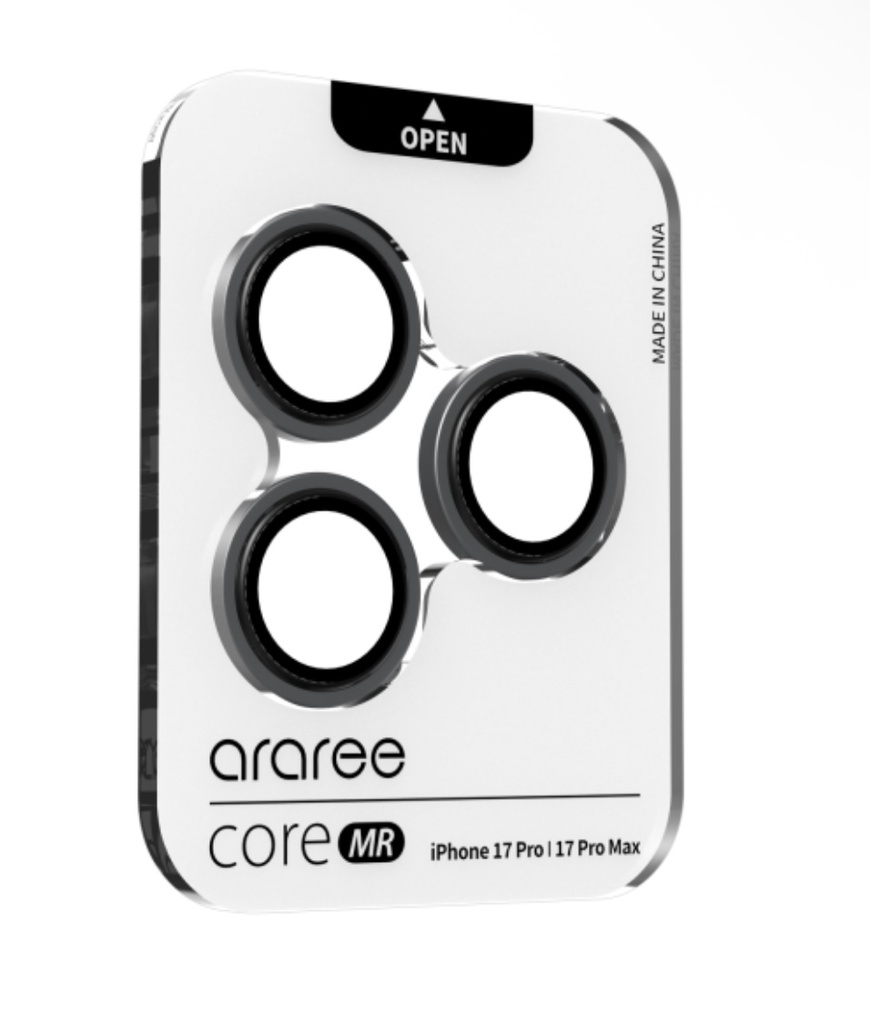 أراري حلقة حماية لعدسة الكاميرا  لهاتفي آيفون 17 برو / 17 برو ماكس (شفاف)