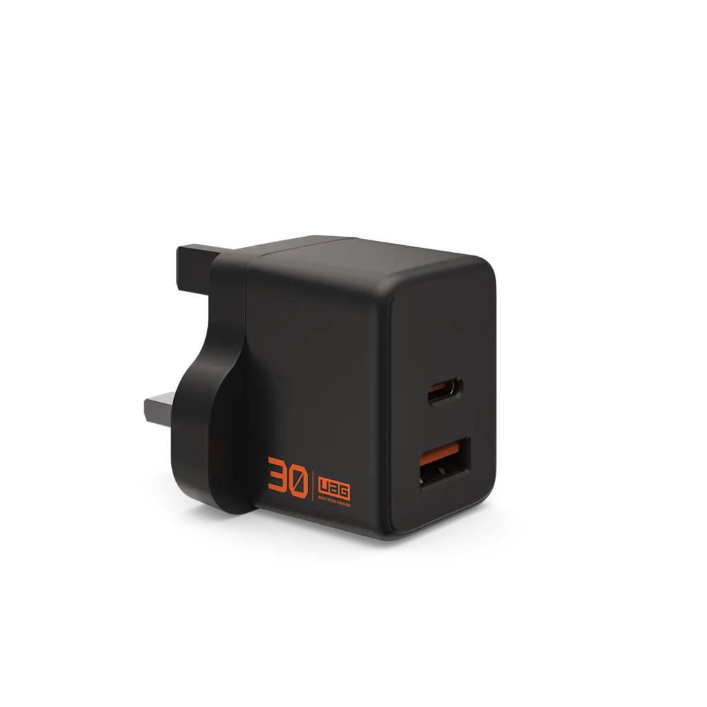 UAG Wall Charger SRGE 30W 2Port UK (Black)