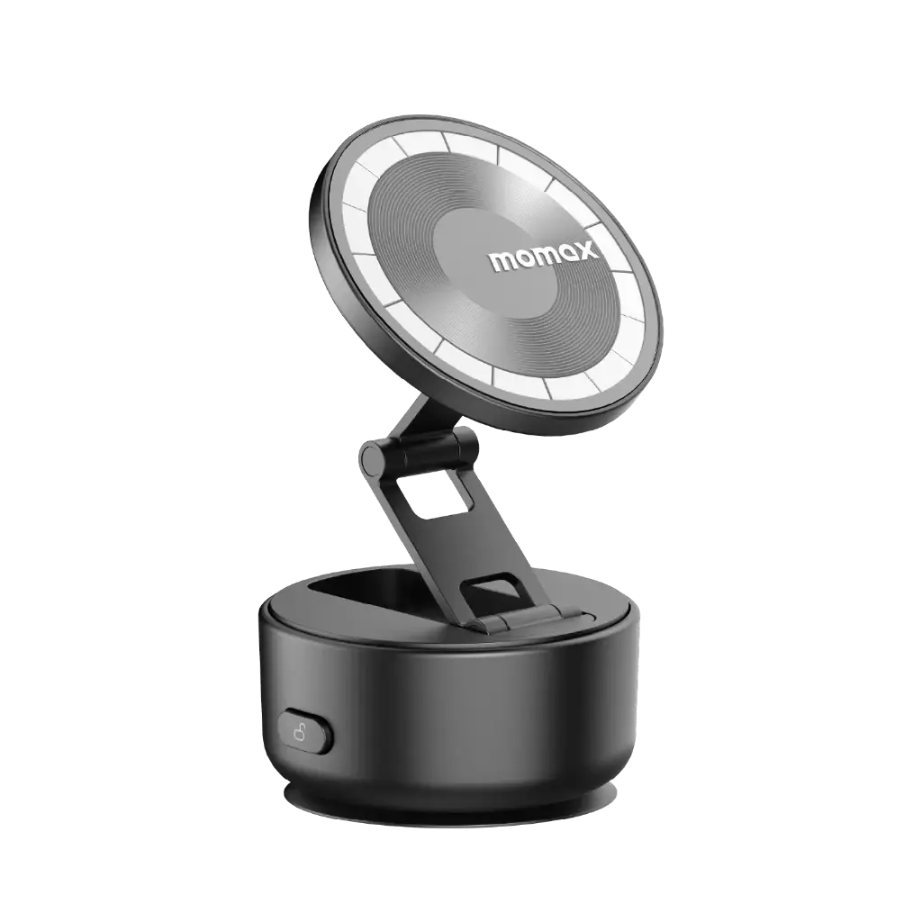 Momax 1-SNAP GO Auto Suction Magnetic Phone Stand (Black)