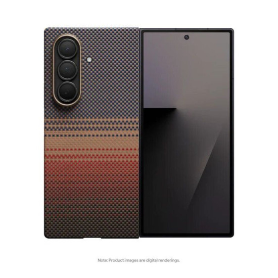 Pitaka Ultra-Slim Case for Galaxy Z Fold7 Sunset (Rear cover)