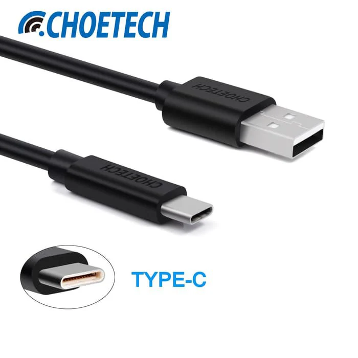 Choetech PVC USB - Type C Cable 2M (Black)