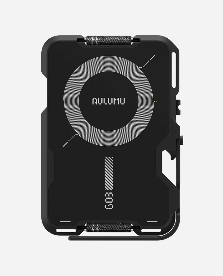 AULUMU G03 Multi-Tool Magnetic Metal Wallet Frosted Cover (Black)