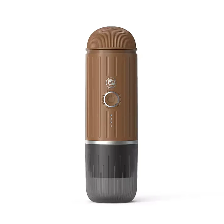 iCafilas 2-in-1 Portable Espresso Maker with Heating (Brown)