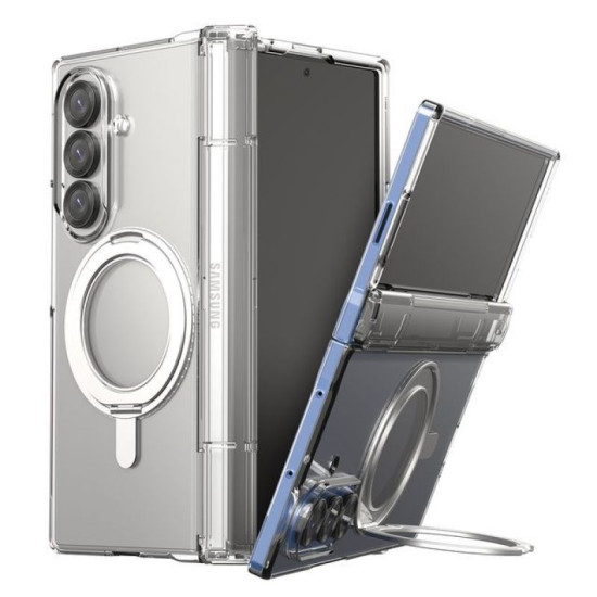 Araree Nukin 360 Magsafe Stand Case With Hinge Protection for Samsung Galaxy Z Fold 7 (Clear)