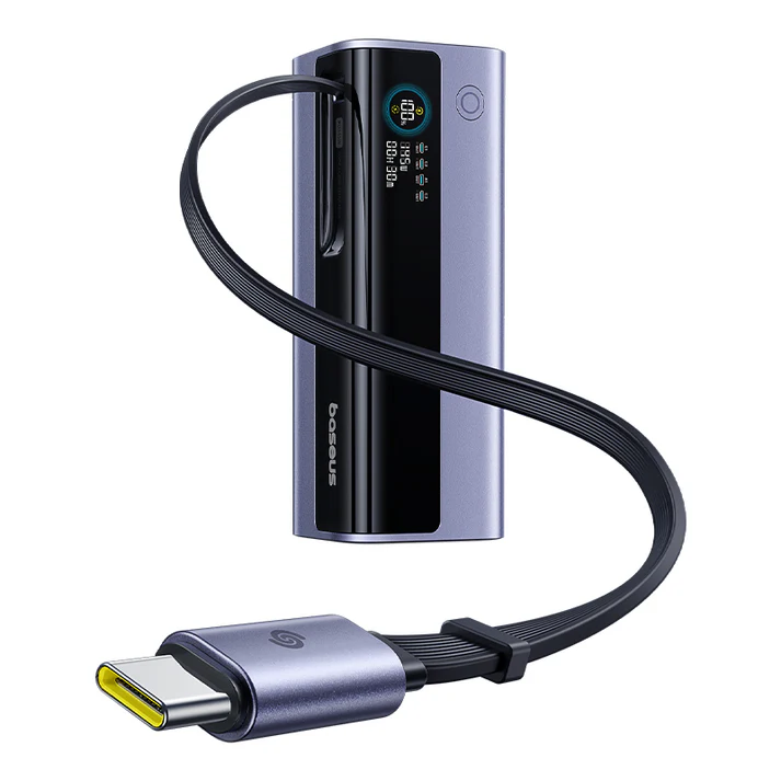 Baseus EnerGeek GR11 Power Bank with Retractable Cable 20000mAh 145W (Space Grey)