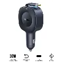 Baseus PrimeTrip VR2 Car Charger with Retractable Cable C+C 30W (Cosmic Black)