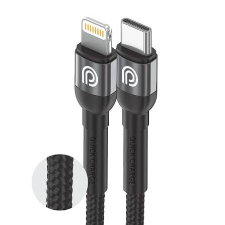 Phone Planet Braided Type C-Lightning Cable 1.2M (Black)