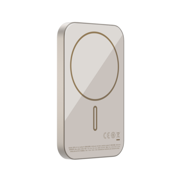 Momax 1-Power S.Pass 5000mAh Qi2 Magnetic Wirteless Battery Pack (TITANIUM)