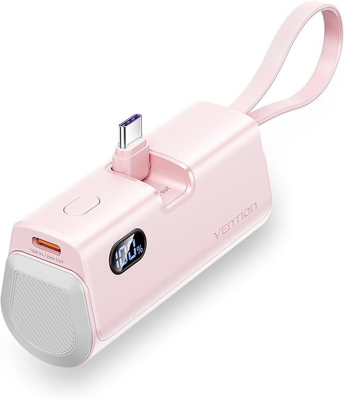 Vention Power Bank LED Display Type-C-Lightning 4800mAh (Pink)