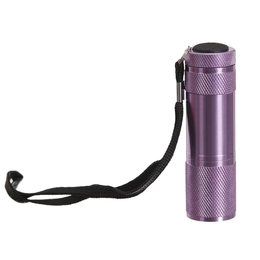 Mini 9 LED Aluminum Flashlight (Purple)