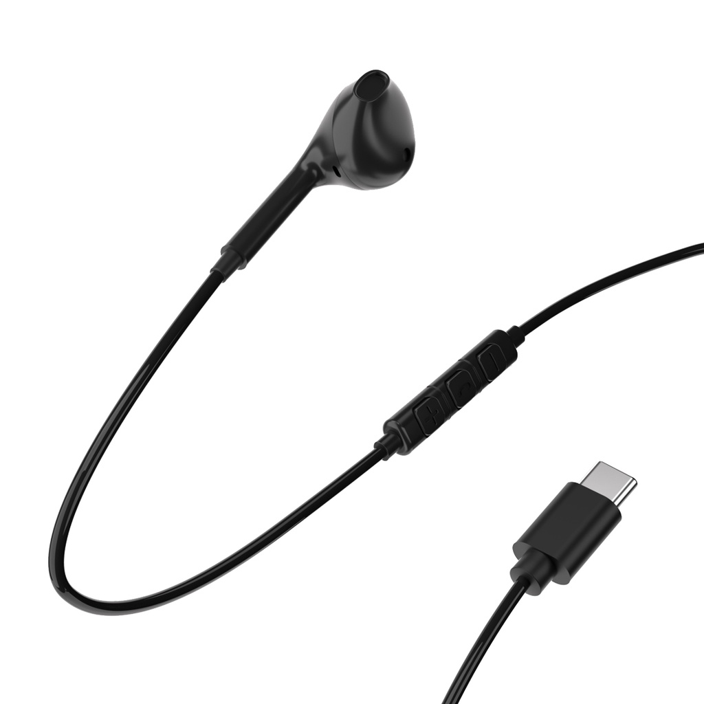 Powerology Type-C Mono Earphone (Black)