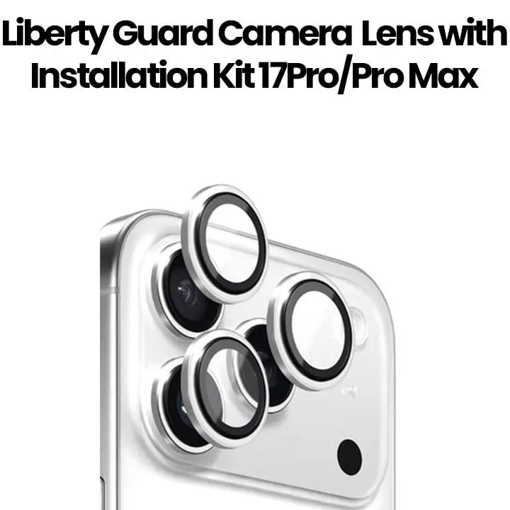 Liberty Guard Camera Lens for iPhone 17 Pro/17 Pro Max (Silver Titanium)
