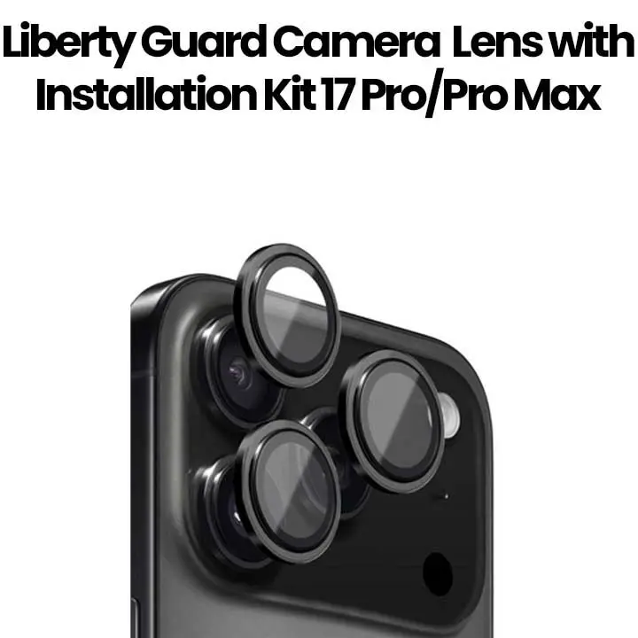 لايبرتي جارد حمايه عدسات الكاميرا 17 برو و 17 برو ماكس  لون تيتانيوم رمادي