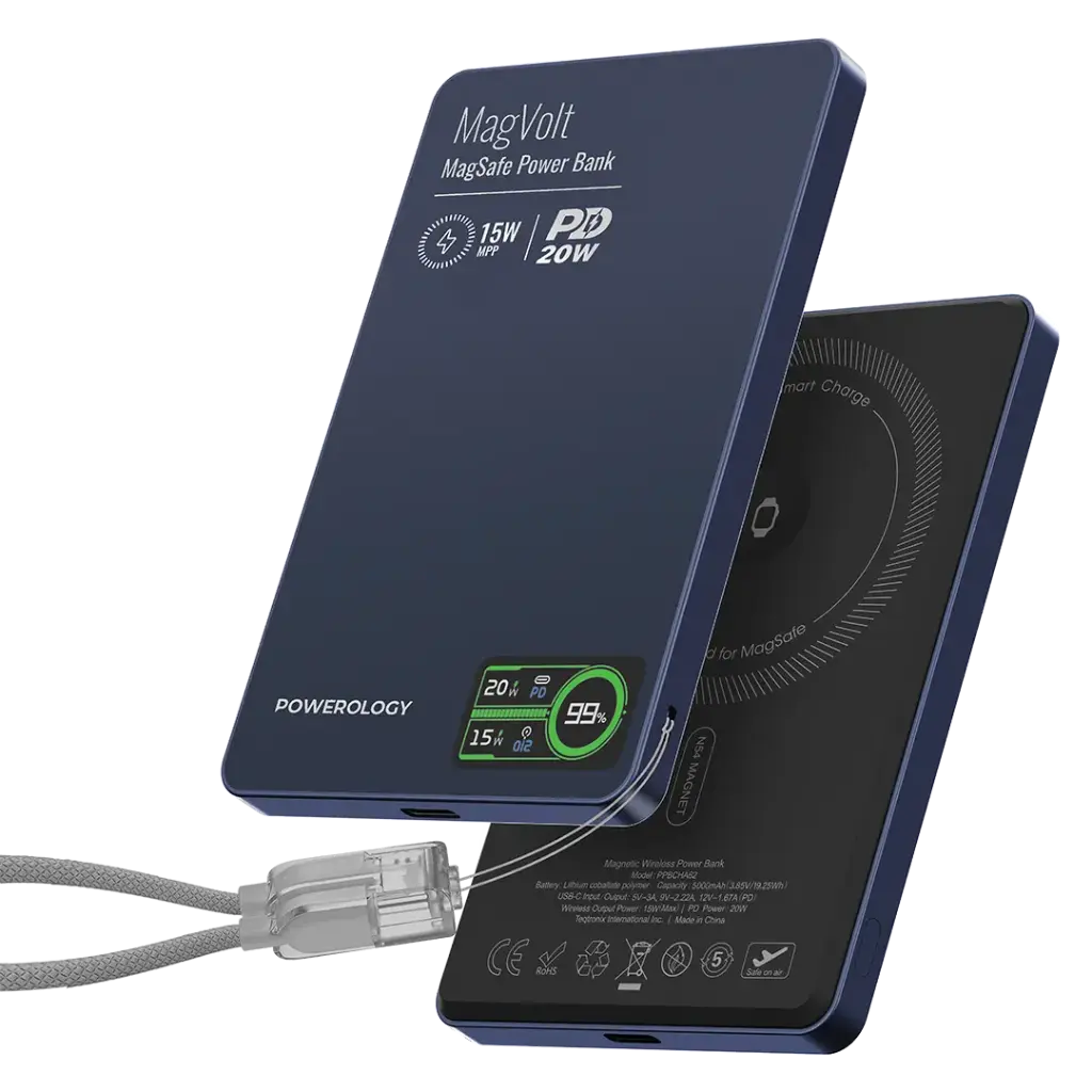 Powerology MagVolt Magnetic Power Bank 5000mAh (Blue)