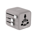 Momax 1-World Travel Adaptor (Gray)