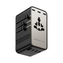 Momax 1-World2 205W 7-Port Dual AC Travel Adaptor (Titanium)