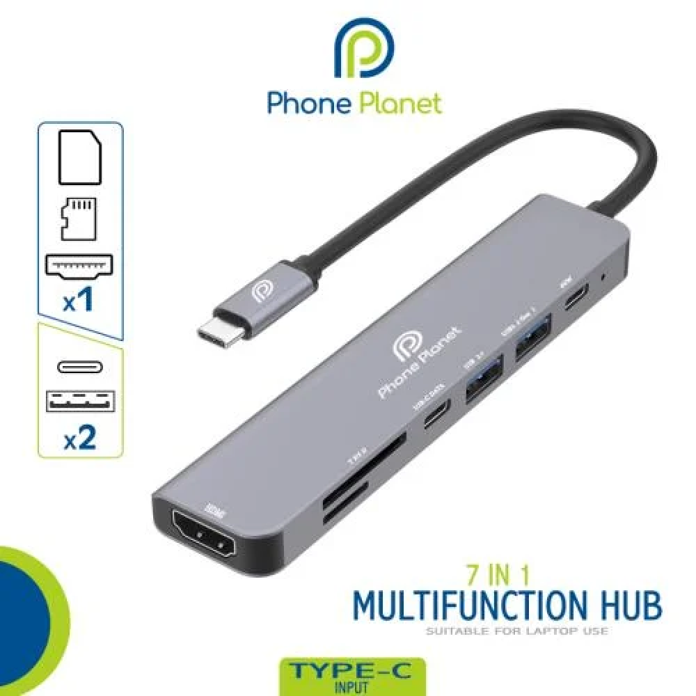 Phone Planet Type-C Multifinction Hub (Gray)