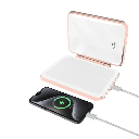 Porodo Lifestyle 5000mAh Power Bank Magnifying Mirror (White/Rose Gold)